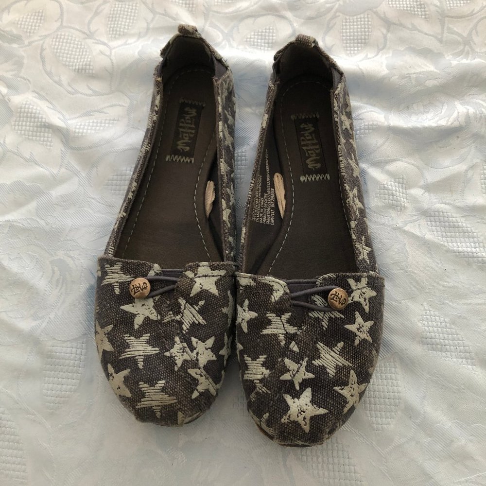Denim Blue Star Canvas Flats